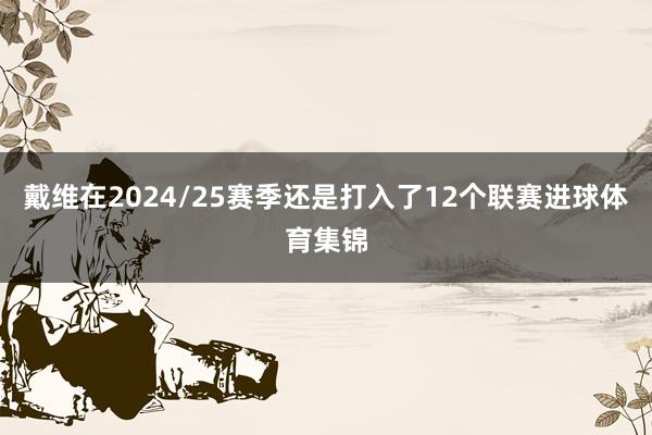 戴维在2024/25赛季还是打入了12个联赛进球体育集锦